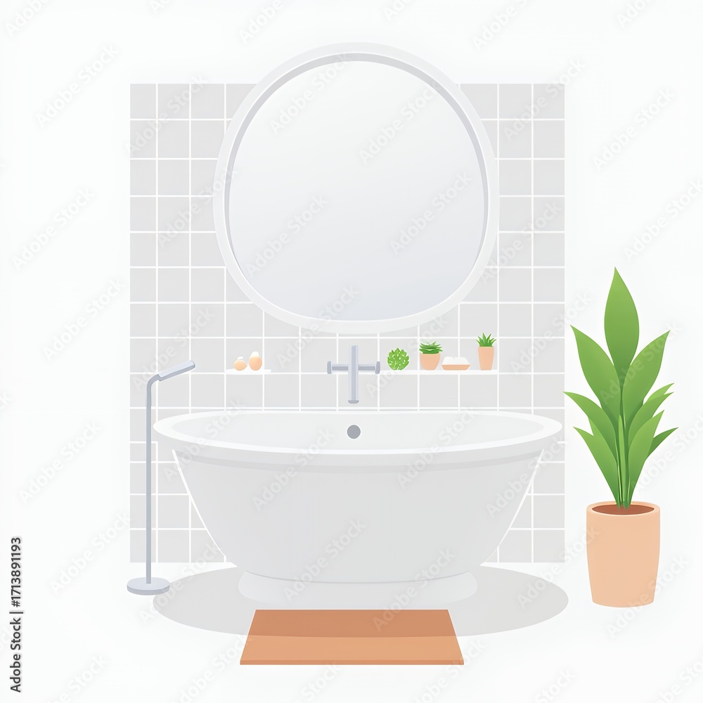 Naklejka premium modern bathroom interior