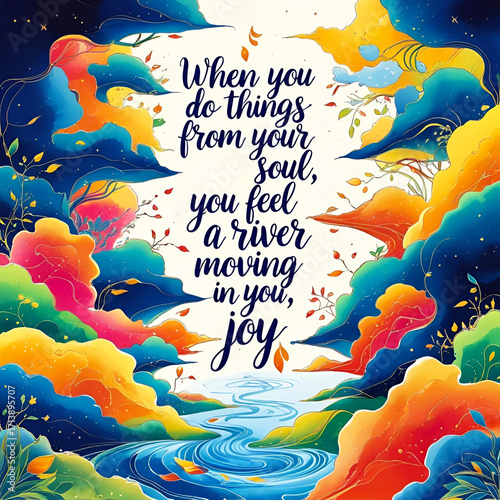 When you do things from your soul, you feel a river moving in you, a joy
