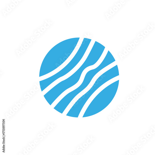 Neuro logo design, vector illustration, round shape, veins compression logo