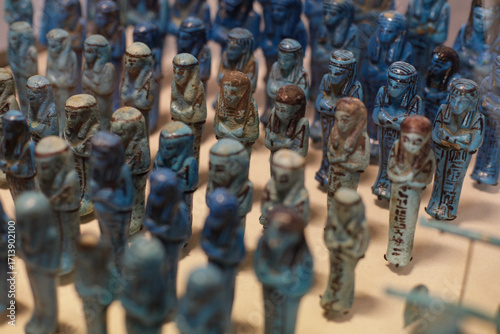 Ancient Egypt artefacts in a museum