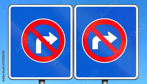 Free Download Road signs prohibiting left and right turns - GFXLoad
