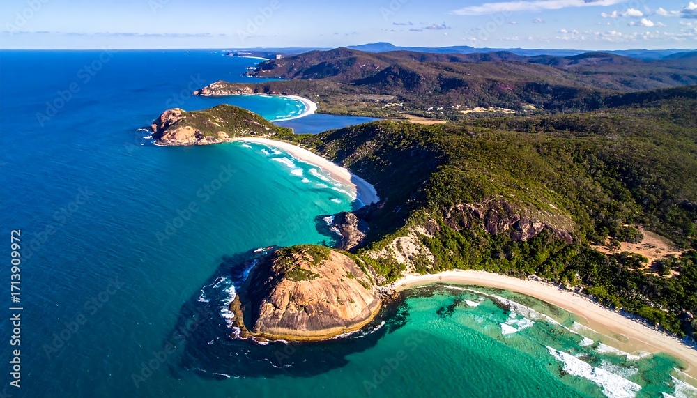 Obraz premium Coastal landscape, dramatic bay