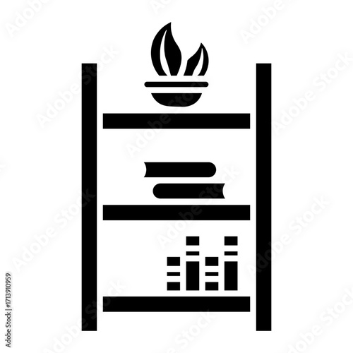 book shelf Solid icon