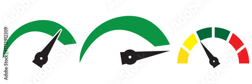Speedo meter and Gauge Icons Set – Dashboard Meter, RPM, Fuel, Pressure, Temperature & Performance Indicators Collection