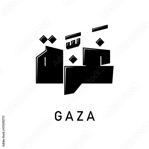 Creative Arabic calligraphy for GAZA palestine