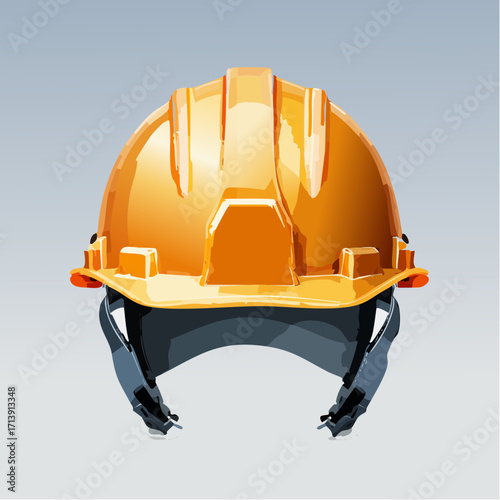 Yellow Construction Helmet Illustration