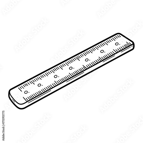 Long, thin, dark object with faint teal highlights