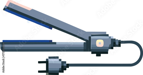  grey hair straightener pixel art