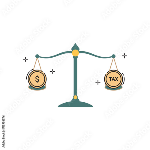 Icon Scale balancing money and tax