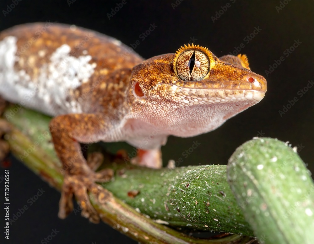 Fototapeta premium Close-up of a gecko on a branch