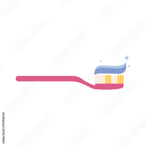toothbrush with blue toothpaste icon