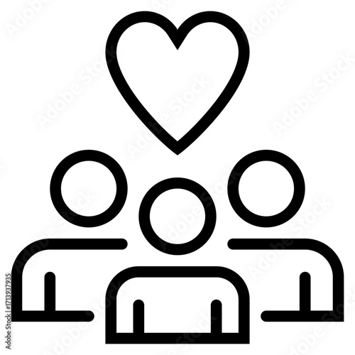 Customer Relation Icon in Line Style Suitable for Web, Apps, Presentation, or Printable Meanings