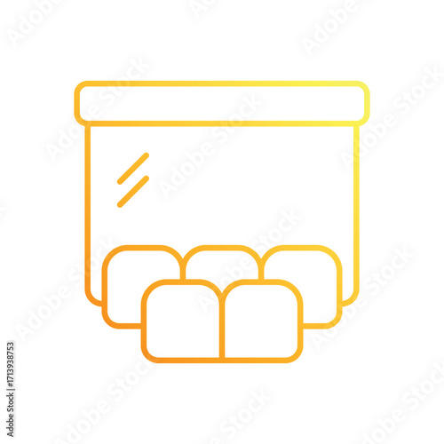Lecture Hall Gradient Line Color Vector Icon