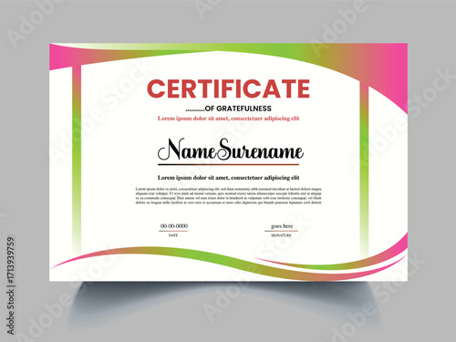 Certificate Design Vector Graphics template