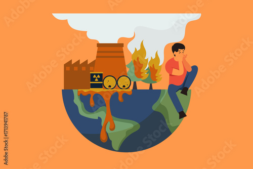 global warming due to waste and fire