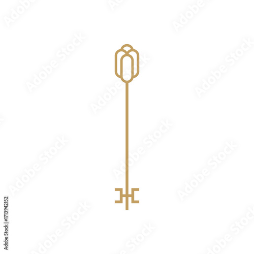 Concierge Key logo design, vector illustration. key. concierge logo concept