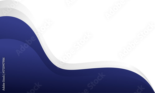 Blue and silver abstract wavy border frame