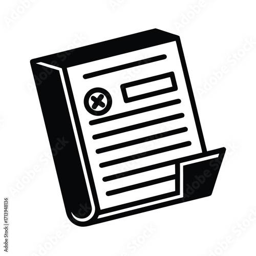 Flat Style Tax Document Icon