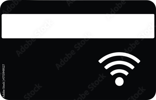 Vector Credit card contactless payment technology silhouette illustrator