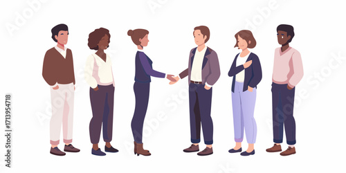 Diverse group of people in casual business attire diversity