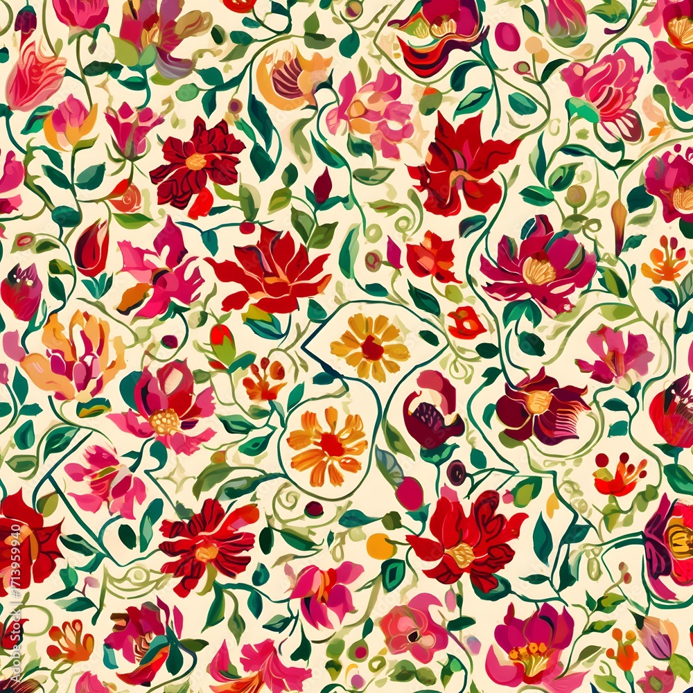 custom made wallpaper toronto digitalSeamless floral pattern with vintage decorative design