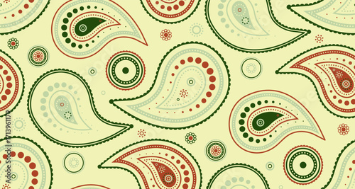 Festival heritage textured clothes. Curled tradition with intricate tribal. Seamless blossom to clothing elegance.