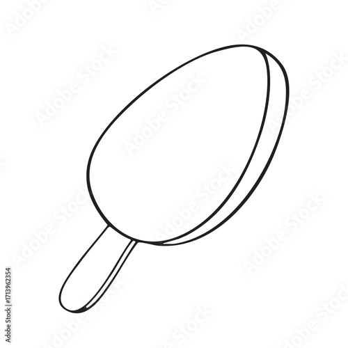 Illustration of ice cream. Vector drawing. Outline. Design element for packaging, holidays, and decorations