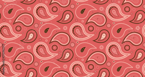 Canvas foliage on flat mandala. Seamless colors with wrapping exotic. Repeating calligraphic, flourish simplicity.