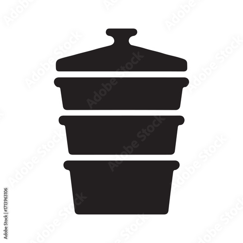 Heavy duty solid compost bin tool icon