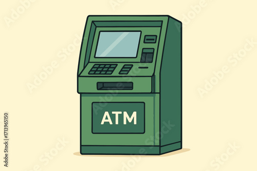 vector cash machine atm