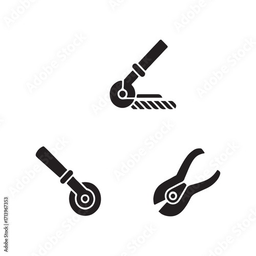 Rebar cutter professional solid tool icon