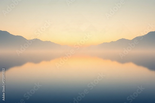 sunrise over the lake