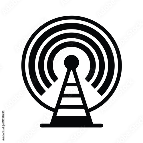 Live Broadcast Signal Icon Design