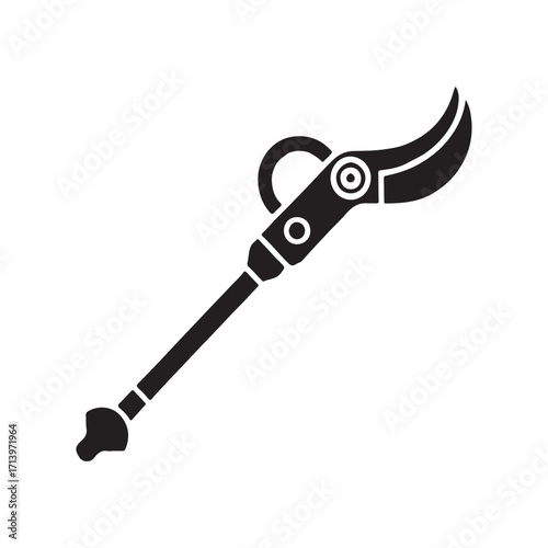 Compact solid pole pruner equipment symbol