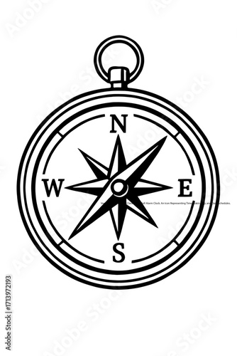 Free Download Vector Illustration of a Vintage Compass. A Classic Symbol for Travel, Navigation, Adventure, and Finding Your Way. - GFXLoad