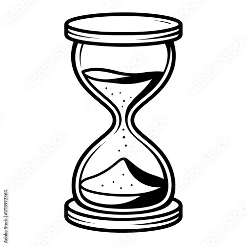 Vector Illustration of an Antique Pocket Watch with a Chain. An Icon for Vintage Timepieces and Classic Style.