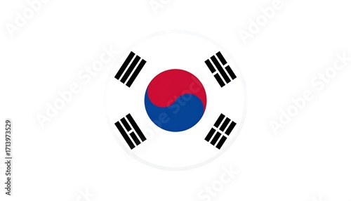 Circular South Korean flag