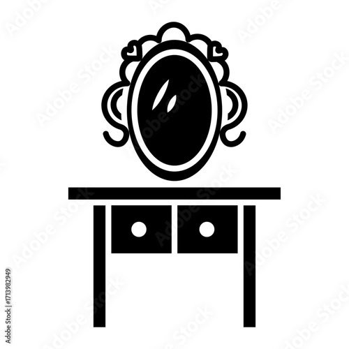 dressing table Solid icon