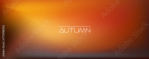 Trendy autumn colored gradient. Abstract blurred texture noise background. Grainy film effect texture gradient template. Vector illustration for your graphic design, banner, poster
