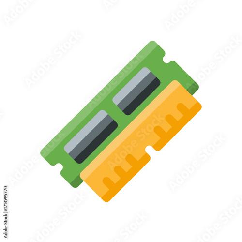 ram simple flat icon illustration