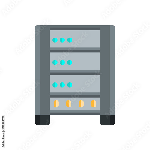 server rack simple flat icon illustration
