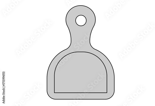 Dough scraper baking utensil for pastry preparation, bread making, and kitchen cooking illustration