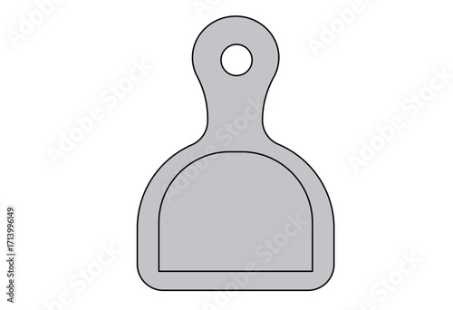 Dough scraper baking utensil for pastry preparation, bread making, and kitchen cooking illustration