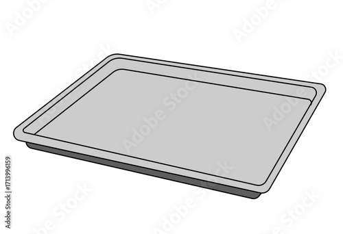 Oven baking tray illustration for pastry preparation, cookie baking, bread making, and kitchen culinary projects