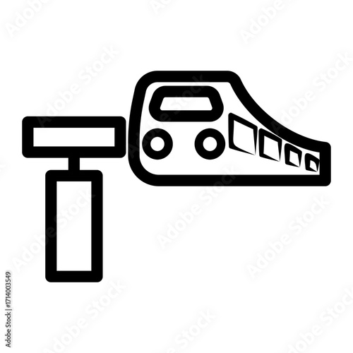 train platform Line Icon