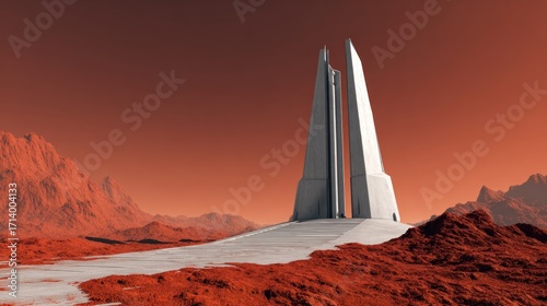 Futuristic Martian architecture
