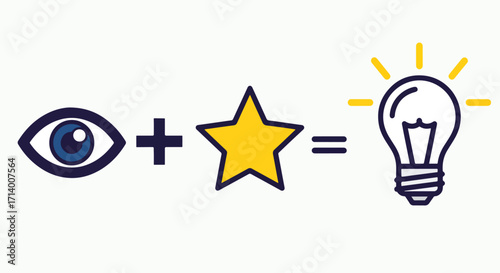 A visual metaphor showing that when focused insight and a spark of excellence combine, a brilliant idea is born.