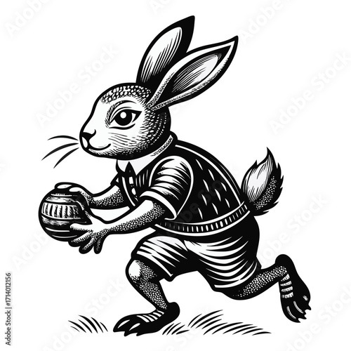 A cute cartoon bunny vector illustration perfect for Easter and other holiday designs