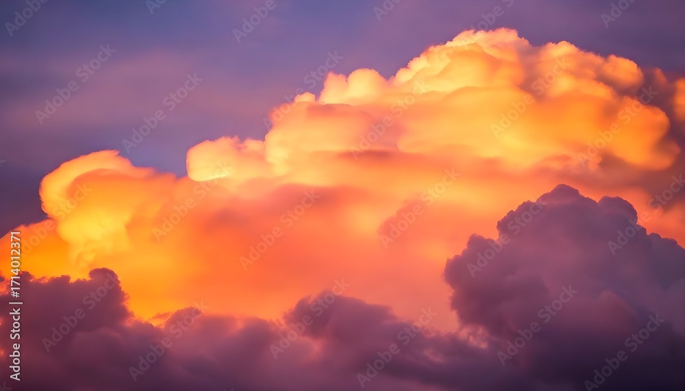 Obraz premium Golden glowing clouds