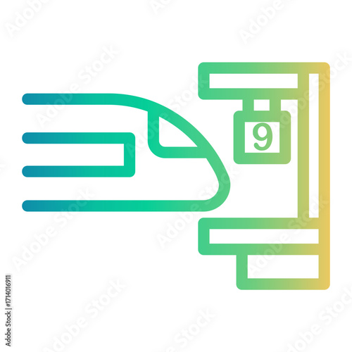 platform Line Gradient Icon